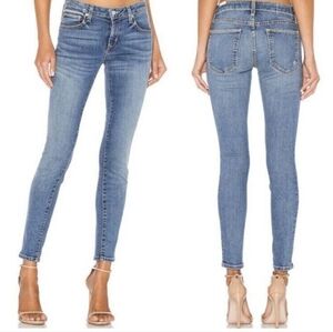 New Lovers + Friends Jeans Ricky Mid Rise Y2K Skinny Stretch LFJ240 Size 24 Blue